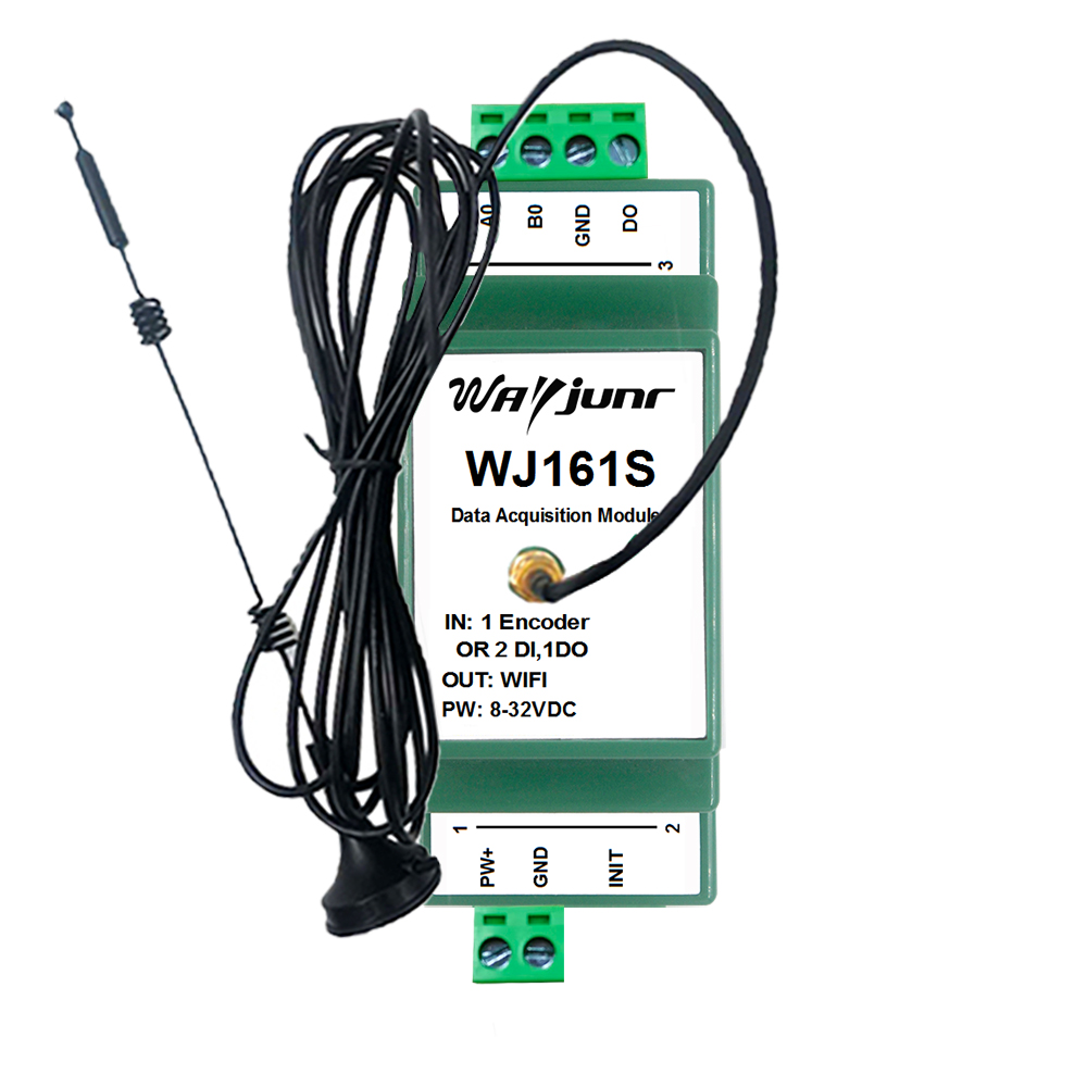 1路編碼器或2路DI脈沖計數器存儲器，Modbus和MQTT，WiFi模塊 WJ161S